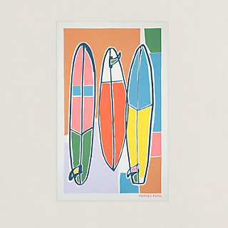 夏に映える爽やかアート【HERMES】「Pagne 3 surfs」パレオ surfs」パレオ 3 夏に映える爽やかアート【HERMES】「Pagne